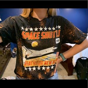 Cropped and Bleached Tee